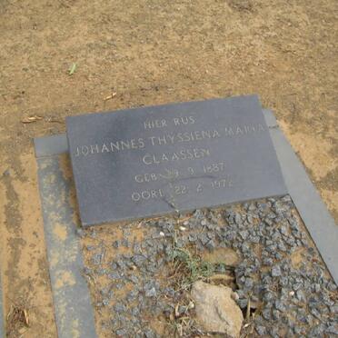 CLAASSEN Johannes Thyssiena Maria 1887-1972