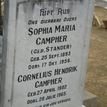 CAMPHER Cornelius Hendrik 1882-1965 &amp; Sophia Maria STANDER 1893-1956