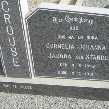 CROUSE Willem Abraham 1936-1992 &amp; Cornelia Johanna Jacoba STANDER 1942-1991