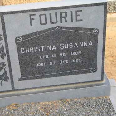 FOURIE Christina Susanna 1885-1985