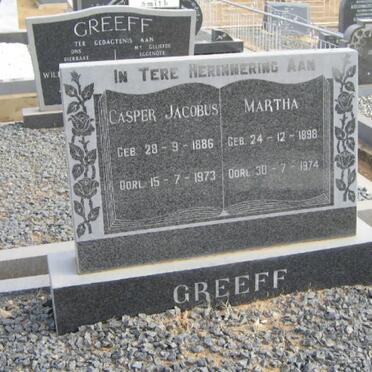 GREEFF Casper Jacobus 1886-1973 &amp; Martha 1898-1974