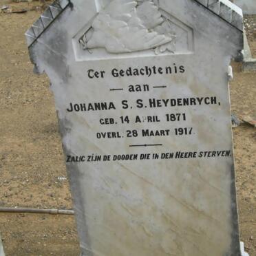 HEYDENRYCH Johanna S.S. 1871-1917