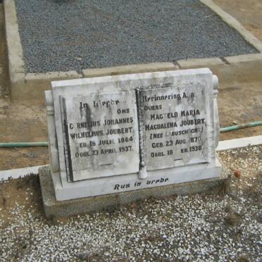 JOUBERT Cornelius Johannes Wilhelmus 1864-1937 &amp; Magteld Maria Magdalena LABUSCHAGNE 1870-1938