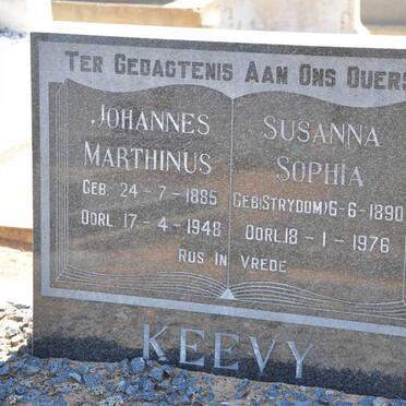 KEEVY Johannes Marthinus 1885-1948 &amp; Susanna Sophia STRYDOM 1890-1976