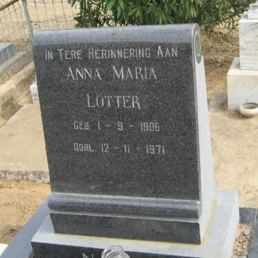 LOTTER Anna Maria 1906-1971