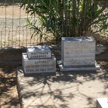 LOTTER Mattheus Johannes 1902-1904 :: LOTTER N.J. 1911-1912 :: LOTTER P.J. 1916-1916