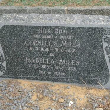MILES Cornelius 1860-1936 &amp; Isabella 1865-1948