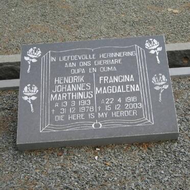 OELOFSE Hendrik Johannes Marthinus 1913-1978 &amp; Francina Magdalena 1918-2003 _2