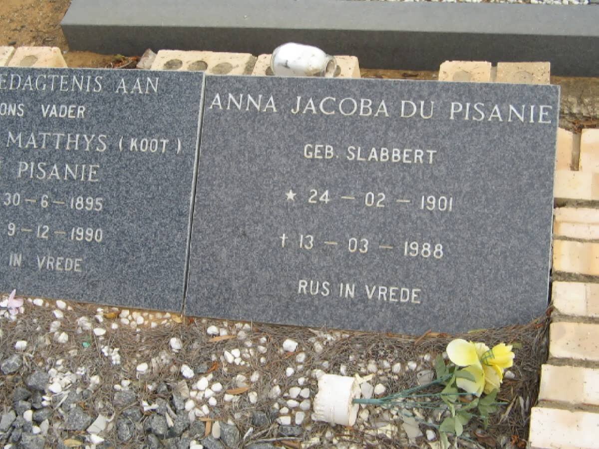 PISANIE Jacobus Matthys, du 1895-1990 &amp; Anna Jacoba SLABBERT 1901-1988 _2