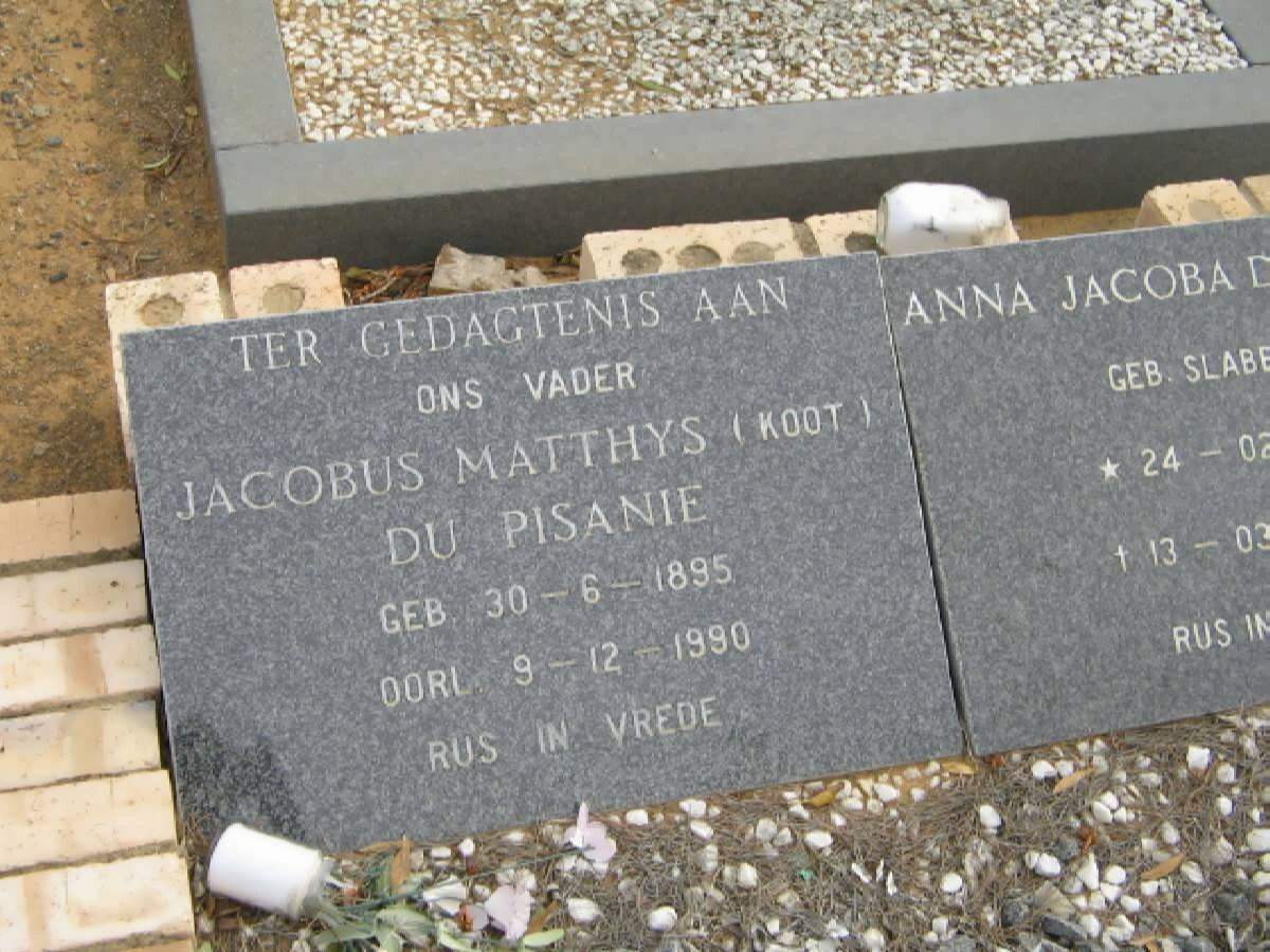 PISANIE Jacobus Matthys, du 1895-1990 &amp; Anna Jacoba SLABBERT 1901-1988 _1