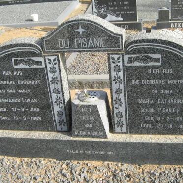 PISANIE Hermanus Lukas, du 1885-1963 &amp;  Maria Catharina DU PISANIE 1891-1966