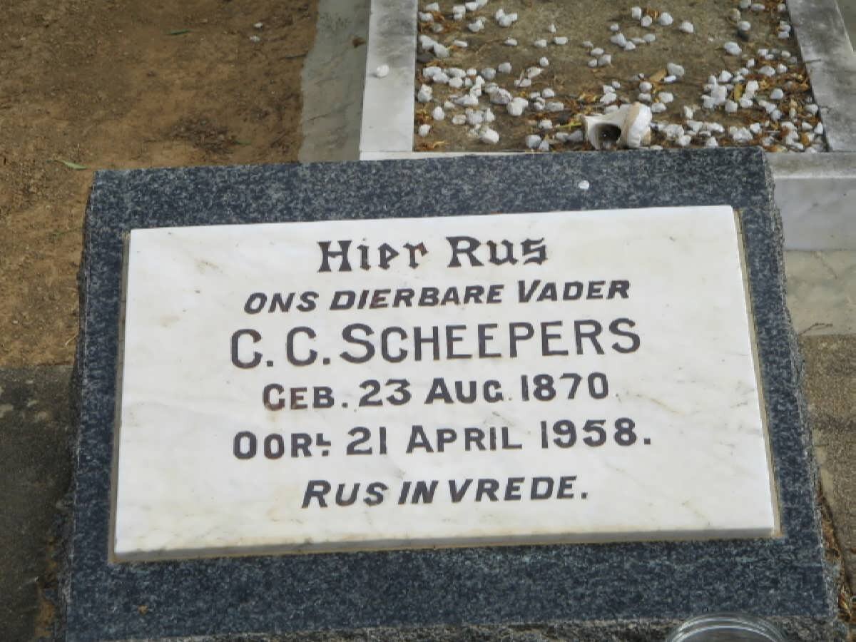 SCHEEPERS C.C. 1870-1958