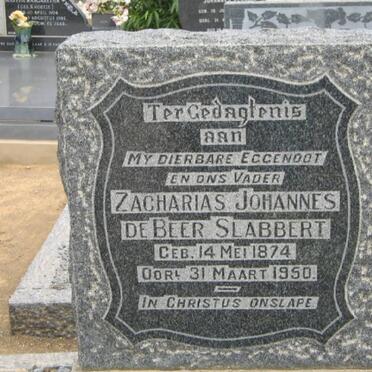 SLABBERT Zacharias Johannes de Beer 1874-1950