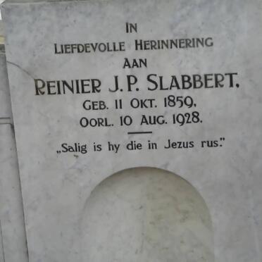 SLABBERT Reinier J.P. 1859-1928