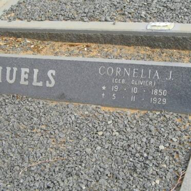 SAMUELS William 1830-1907 &amp; Cornelia J. OLIVIER 1850-1929