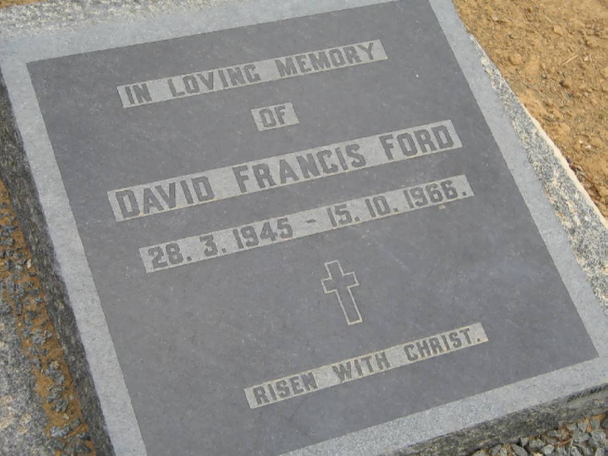 FORD David Francis 1945-1966