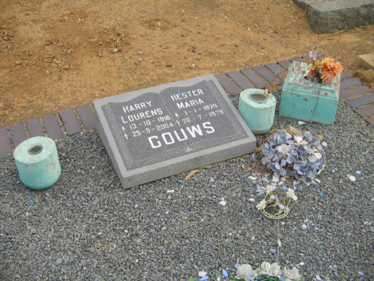 GOUWS Harry Lourens 1916-2004 &amp; Hester Maria 1920-1978