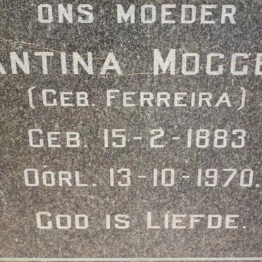 MOGGEE Antina nee FERREIRA 1883-1970