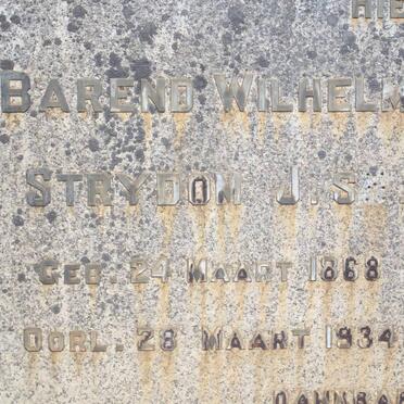 STRYDOM Barend Wilhelm 1868-1934 &amp; Christina Elizabeth DU PLESSIS 1870-1932