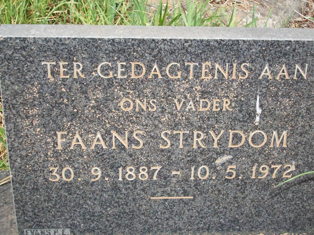 STRYDOM Faans 1887-1972