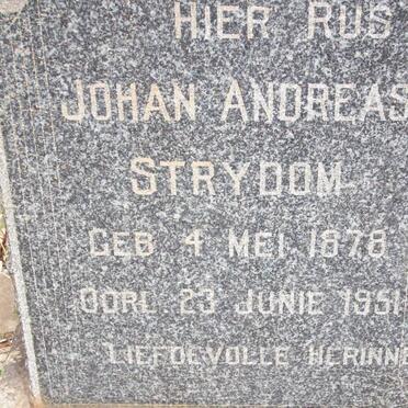 STRYDOM Johan Andreas 1878-1951 &amp; Aletta Maria WEBER 1878-1935