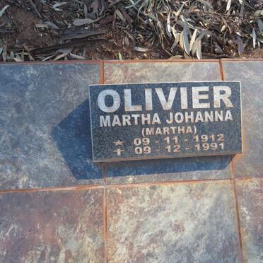 OLIVIER Martha Johanna 1912-1991