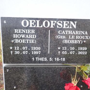OELOFSEN Renier Howard 1930-1997 & Catherina LE ROUX 1929-2022