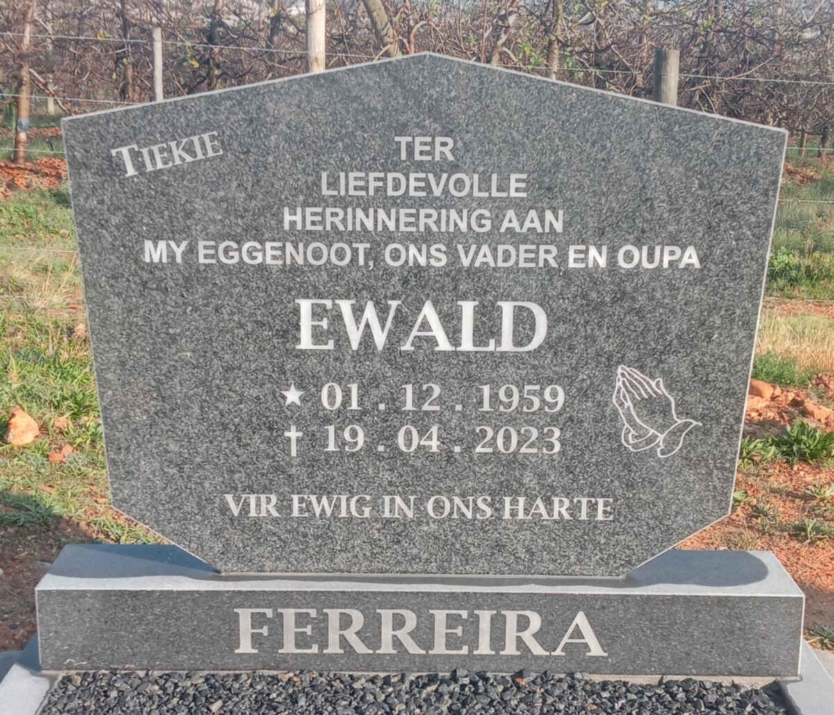 FERREIRA Ewald 1959-2023