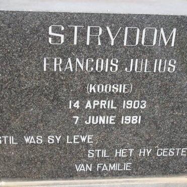 STRYDOM Francois Julius 1903-1981