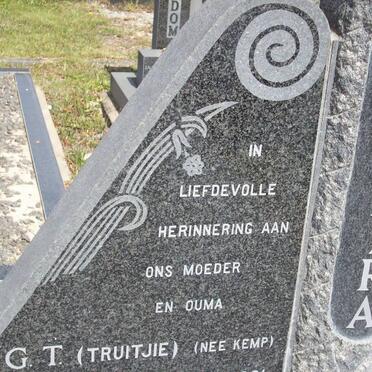 FERREIRA G.T. nee KEMP 