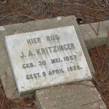KRITZINGER J.A. 1857-1926
