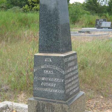 OLIVIER Daniel Jakobus 1871-1943 &amp; Johanna Magdalena SCHREIBER 1879-1966