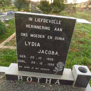 BOTHA Lydia Jacoba 1906-1996