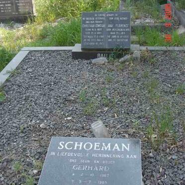 BAILIE Christiaan Constant -1964 &amp; Jane Florence JACKSON -1971 :: SCHOEMAN Gerhard 1967-1985