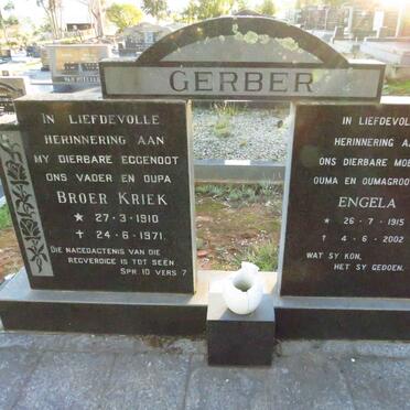 GERBER Broer Kriek 1910-1971 & Engela 1915-2002