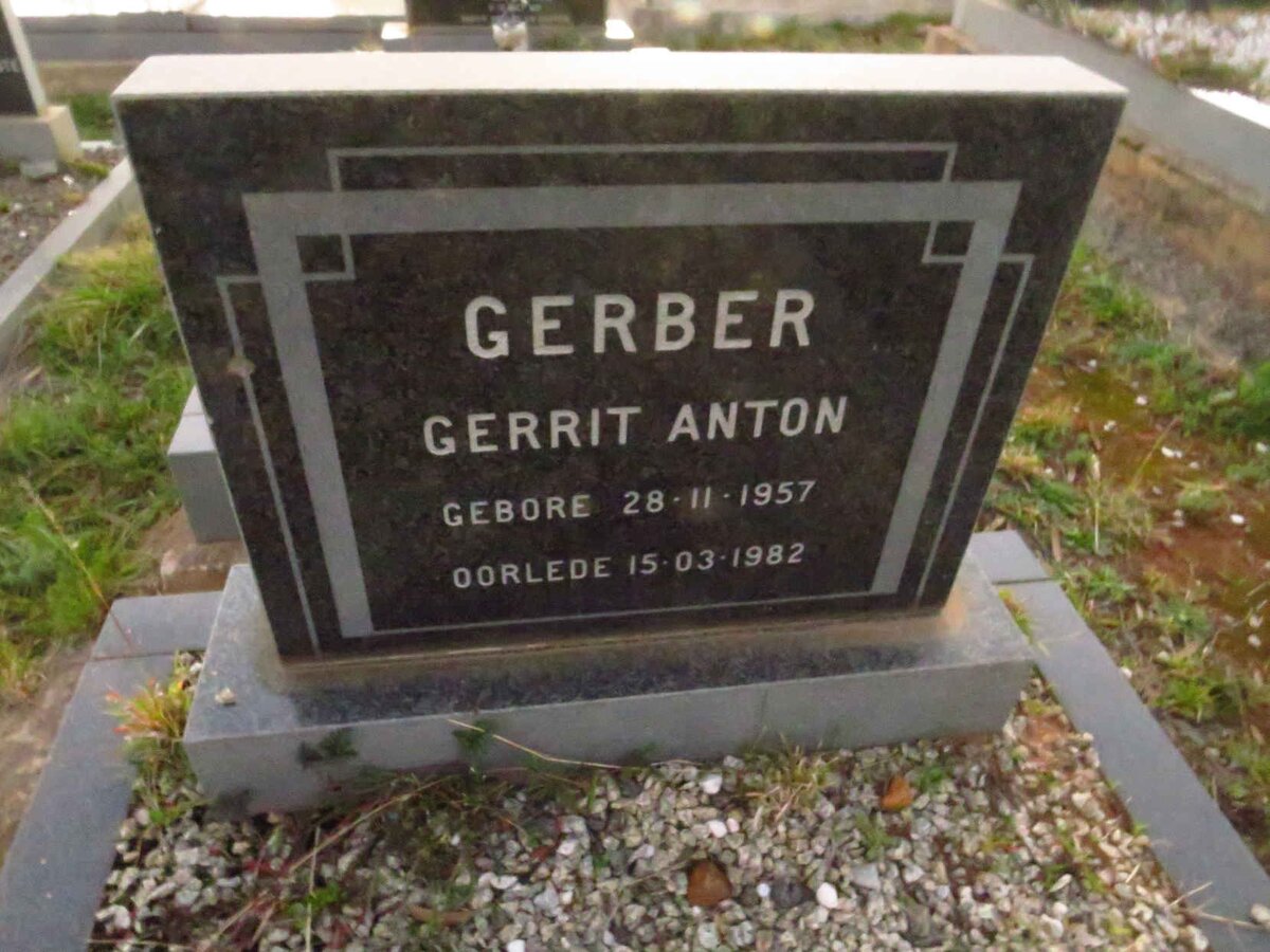 GERBER Gerrit Anton 1957-1982