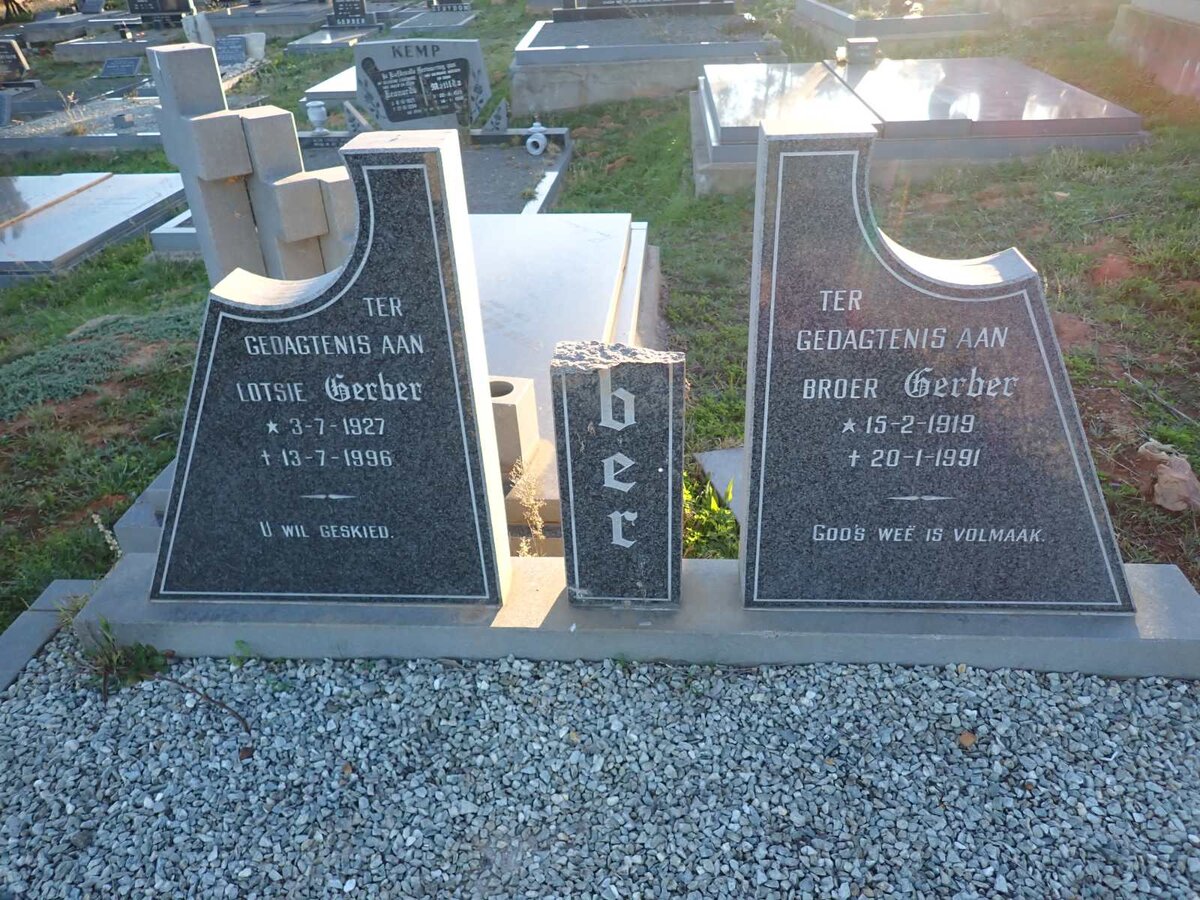 GERBER Broer 1919-1991 & Lotsie 1927-1996