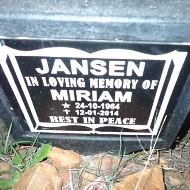 JANSEN Miriam 1964-2014