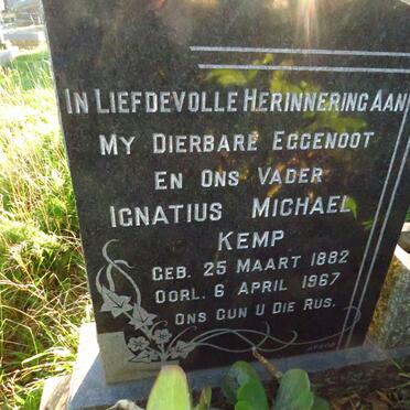 KEMP Ignatius Michael 1882-1967