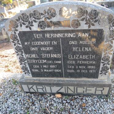 KRITZINGER Michiel Stefanus Strydom 1887-1964 & Helena Elizabeth FERREIRA 1895-1971