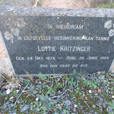 KRITZINGER Lottie 1876-1954