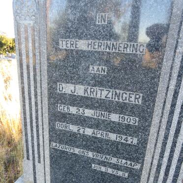 KRITZINGER D.J. 1901-1947