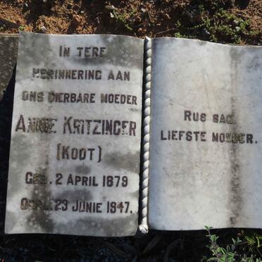 KRITZINGER Annie 1879-1947