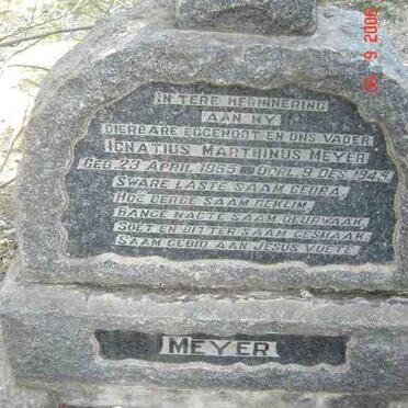 MEYER Ignatius Marthinus 1865-1945