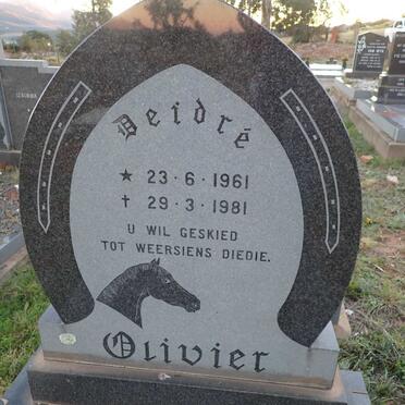 OLIVIER Deidre 1961-1981