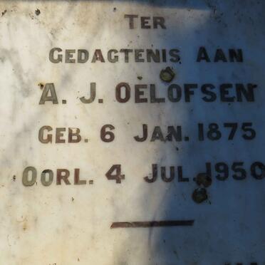 OELOFSEN A.J. 1875-1950
