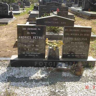 POTGIETER Andries Petrus 1911-1991 &amp; Eva Louisa OELOFSEN 1903-1972
