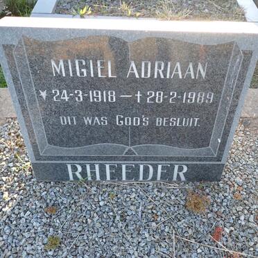 RHEEDER Migiel Adriaan 1918-1989
