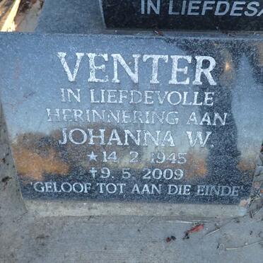 VENTER Johanna W. 1945-2009