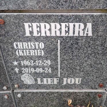 FERREIRA Christo 1963-2019